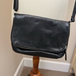 Black Leather Crossbody